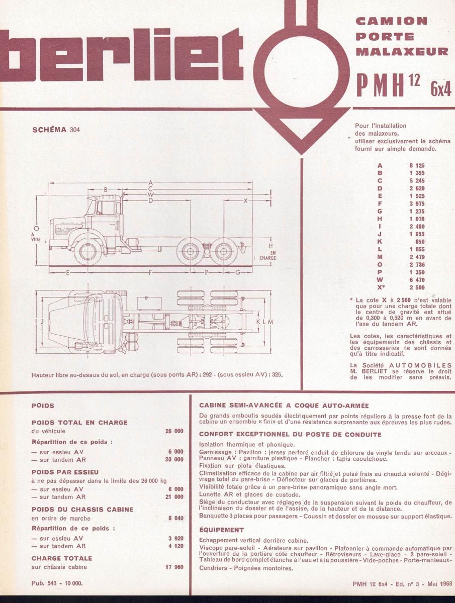 Berliet Kamion PMH12 6x4, 1968 | Aukro