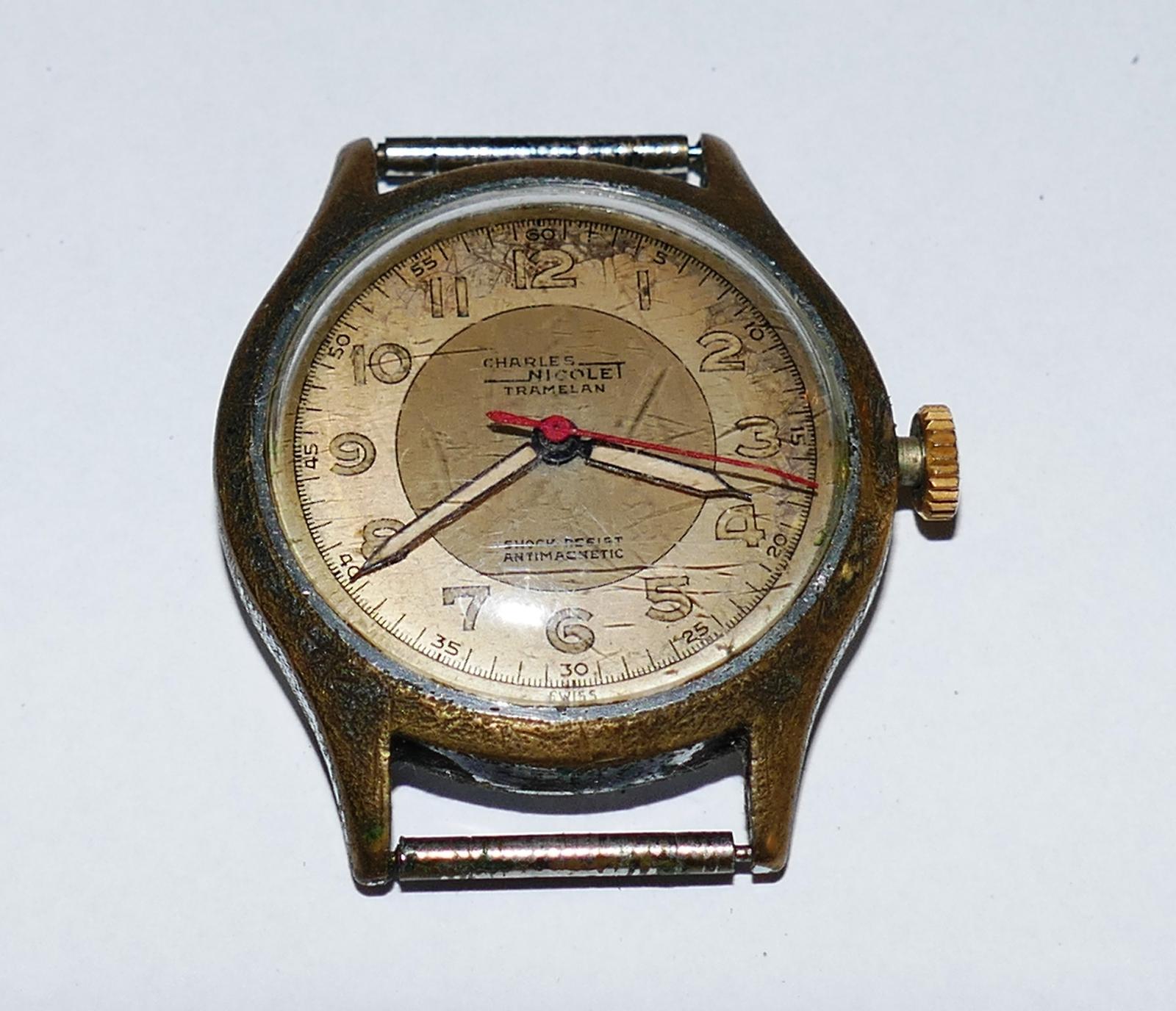 Staré hodinky - CHARLES NICOLET TRAMELANT -  ANTIMAGNETIC - SWISS - Starožitnosti