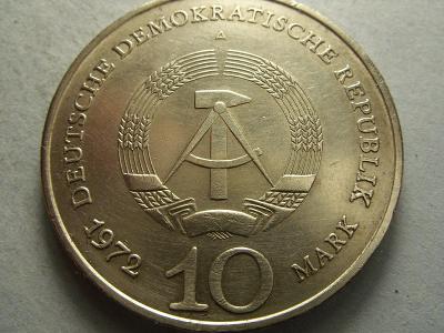 Německo, NDR, 10 Mark z roku 1972 A - BUCHENWALD