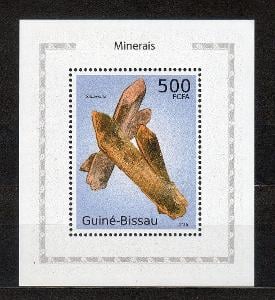 { K2/155 } - GUINEA BISSAU ** - BLOK DE LUXE - MINERÁLY - CTI PODMINKY