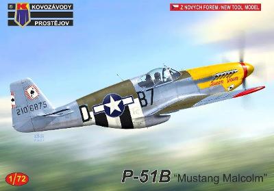 P-51B 'Mustang Malcolm' (3x camo) - Kovozávody Prostějov    1:72