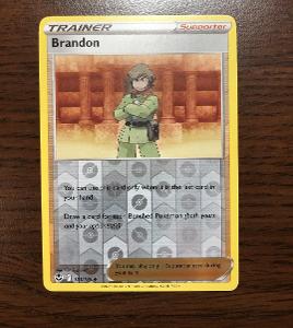 Pokémon Holo Reverse TRAINER Brandon 151/195 Silver