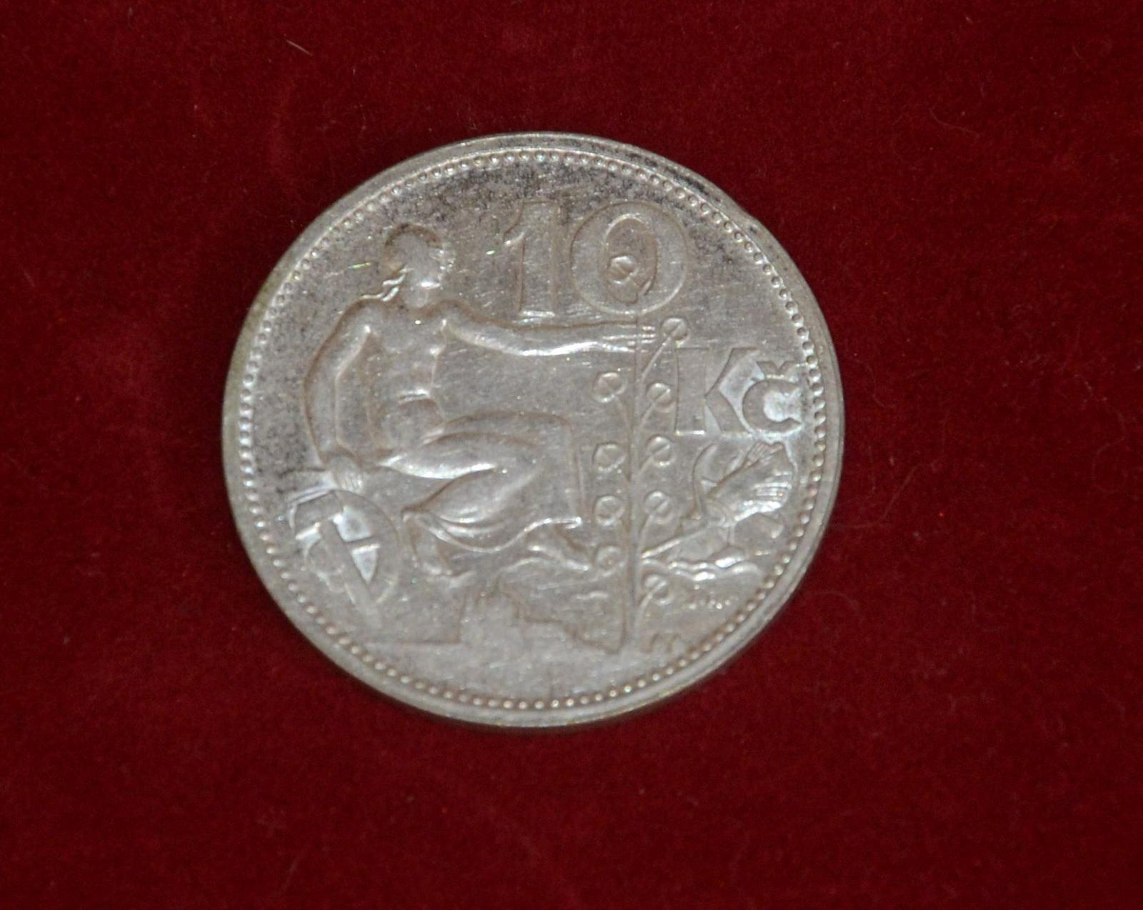 strieborná minca, 10kč 1932 - Numizmatika