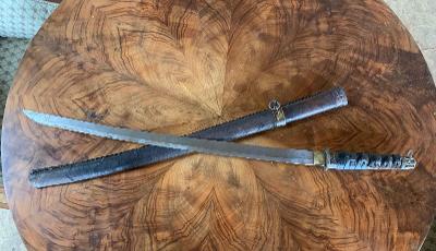 Stará katana - samurajský meč - signovaná mistrem kovářem