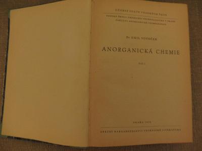 Dr. Emil Votoček: Anorganická chemie