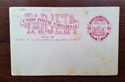 dopisnice s natištěnou známkou URUGUAY 1880