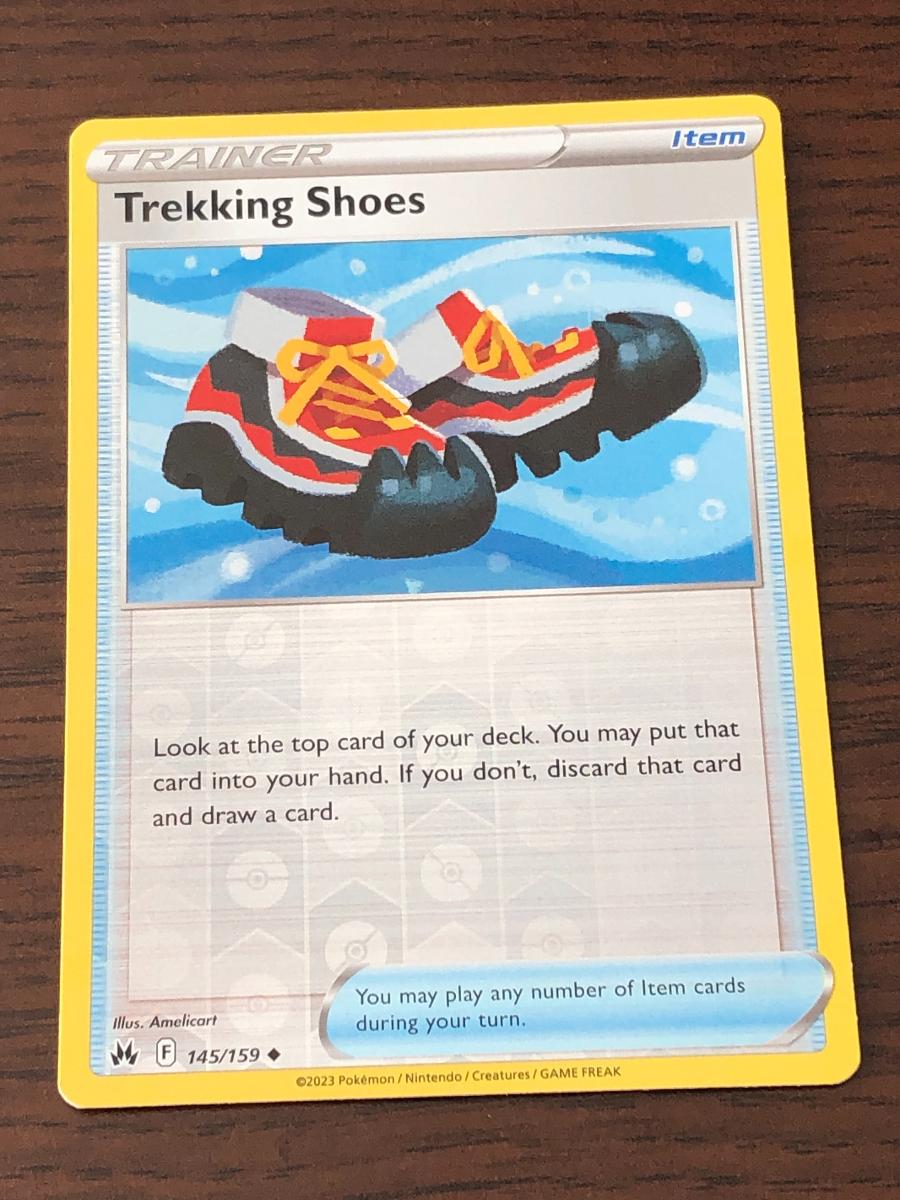 Pokémon karta Reverse Holo TRAINER Trekking Shoes 145/159 Crown Zenith - Zábava