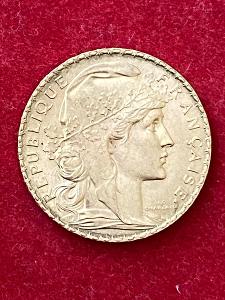20 fr 1909  Francie AU zlato 