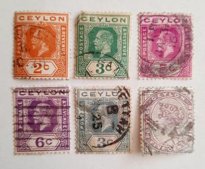 Ceylon, 6 známek