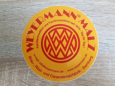 Pivní samolepka pivo WEYERMANN MALZ - Německo