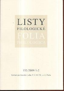 Listy filologické / Folia philologica 132/2009/1 - 2