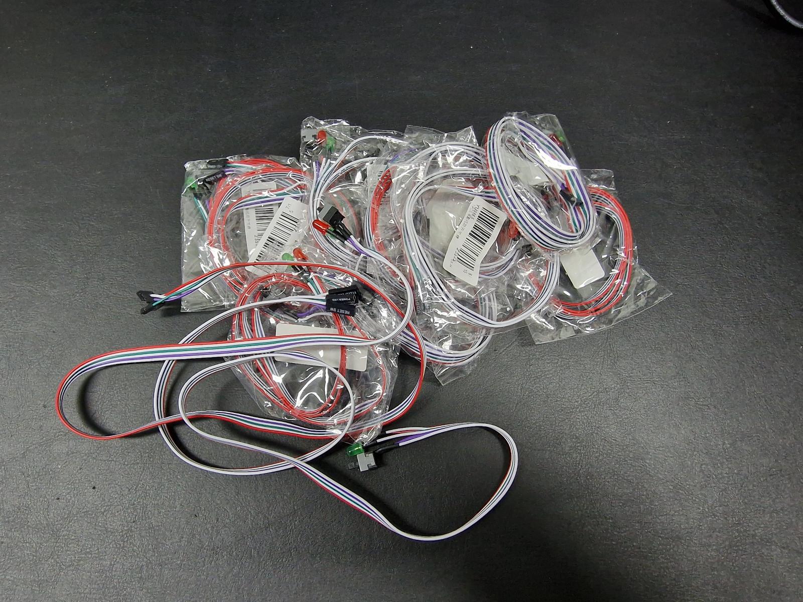 Power On / Off resetovací kábel s 2 X LED svetlom červená zelená 12ks - Počítače a hry