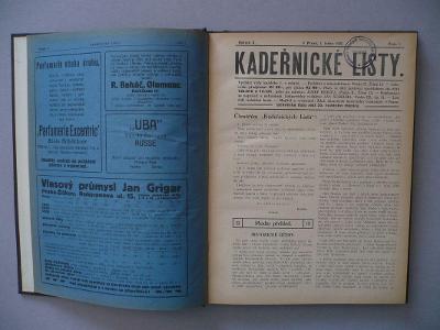 Kadeřnické listy, roč. X.(1922) - (kadeřnictví, móda)