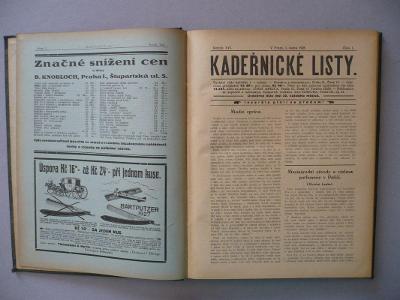Kadeřnické listy, roč. XVI.(1928) - (kadeřnictví, mód