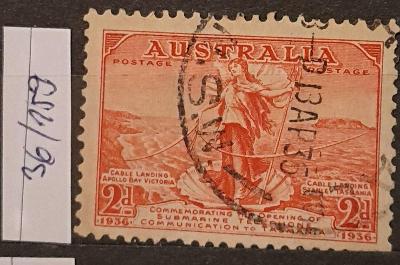 Austrálie, 1936, č. 159, položení podvodního kabelu Austrálie-Tasmánie