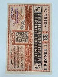 Los Československé Třídní Loterie rok 1935