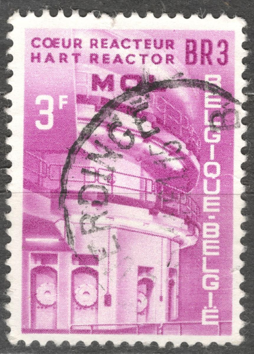 Belgicko 1961 Mi 1256 EURATOM, jadrový reaktor, 303 - Známky