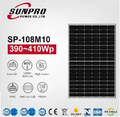 Fotovoltaické panely SUNPRO 410Wp Solární panely