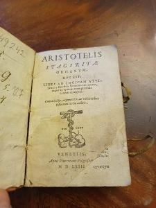 Velmi vzácná kniha z roku 1563, Aristoteles, Stagiritae Organum
