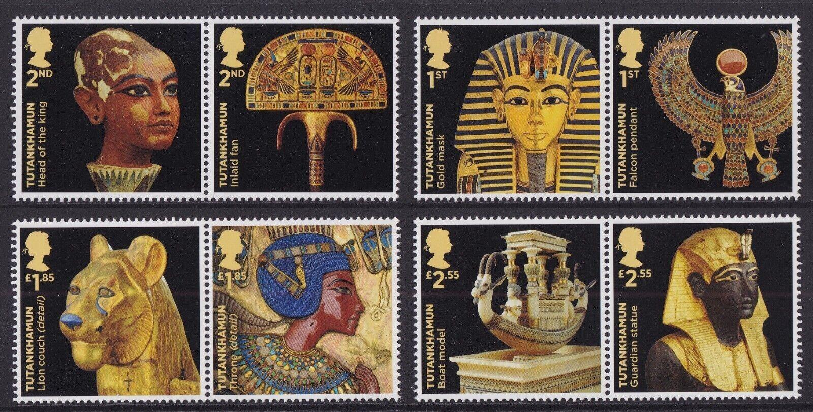 Anglicko 2022 Známky Mi 5078-5085 ** Tutanchamón archeológie Egypt umenia - Známky