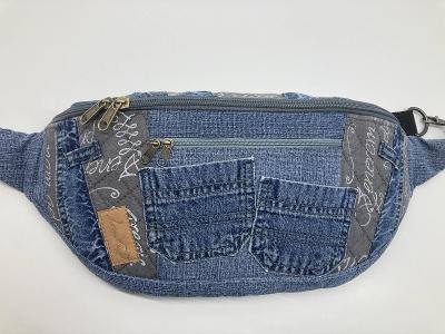 Dámská jeans kabelka ledvinka
