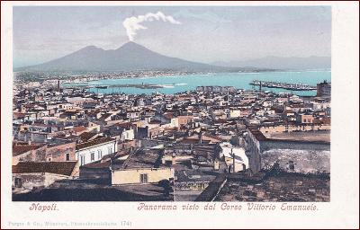 Napoli (Neapol) * Vesuv, sopka, pohled na město * Itálie * Z063