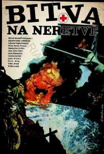Bitva na Neretvě filmový plakát Miroslav Hrdina