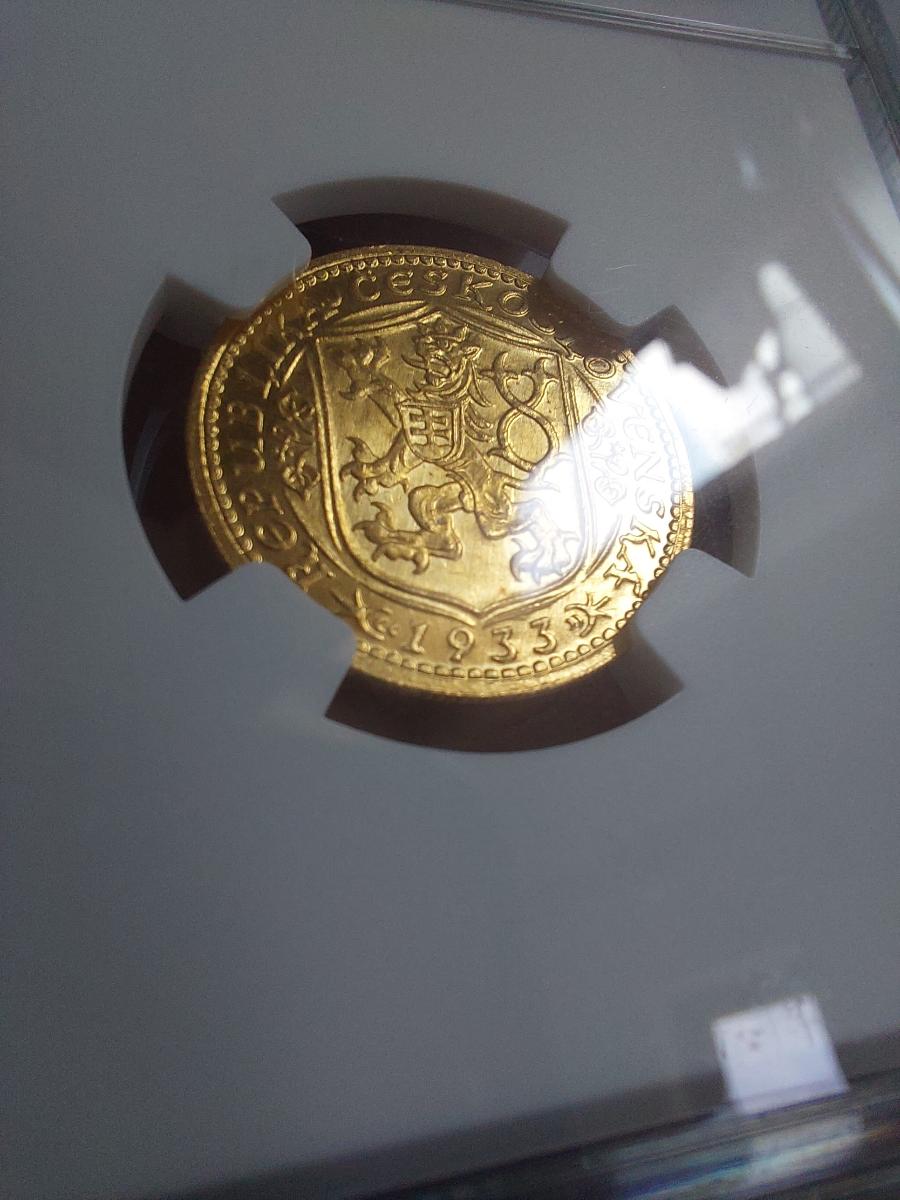 Sv. dukát  1933 v NGC MS:66 !!!!!!! Mimořádný kus  - Numismatika