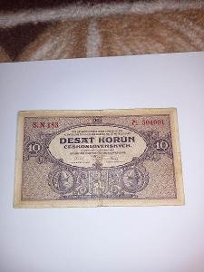bankovka 10 koruna...1927...série S.N.