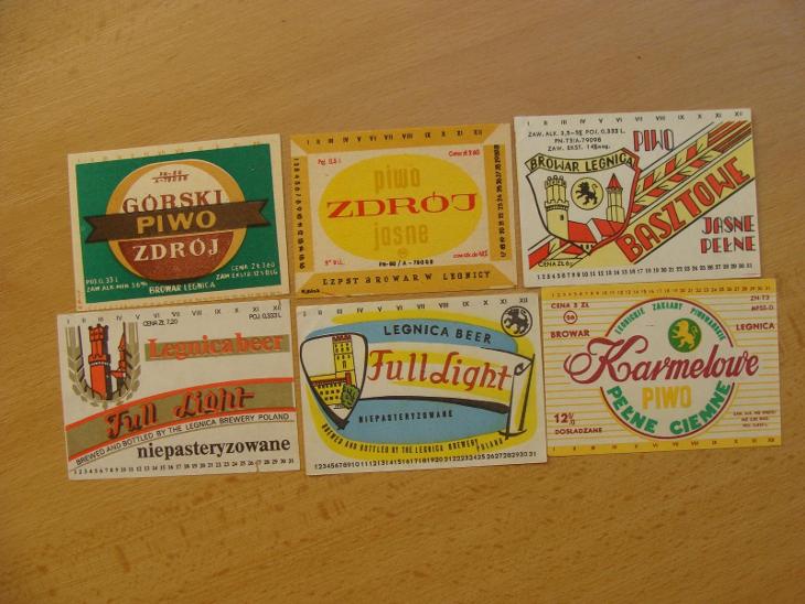 Etikety Polsko, Legnica - Pivo a související předměty