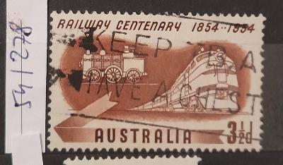 Austrálie, 1954, č. 278, století železnice