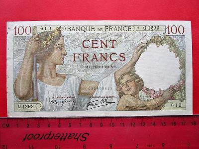 881* 100Francs - 1939 - P#94 - Francie