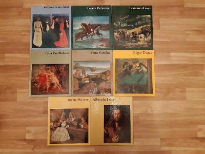 8 ks série monografií světových malířů - Degas, Rubens, Munch atd.
