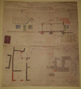 Plán přestavby * 1924 - návrh ku rozšíření soukromé pekárny