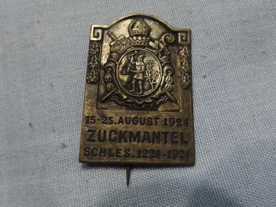 03- Starý odznak-příležitostní - ZUCKMANTEL 1924 - erb - horník
