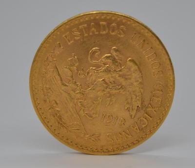 Zlaté 20 Pesos 1918 - Mayský Kalendář - Mexico 
