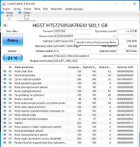 HDD HGST 500GB - 2,5"