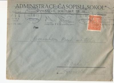 obálka ADMINISTRACE ČASOPISU-SOKOL-Praha Sokolská třída 1935