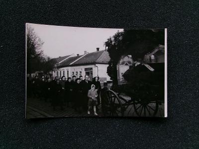 Prostějov Prossnitz real foto pohřeb kočár smrt