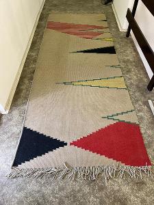 Geometrický retro koberec, 50.léta / ve stylu Antonín Kybal / brusel