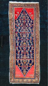 Perský ručně vázaný koberec Hamadan, kurdský, 113x306 cm