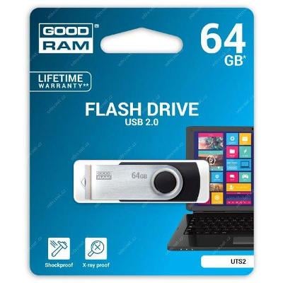 USB Flash Disk 64GB, USB2.0, GOODRAM černý