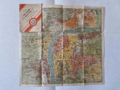 Mapa Plán hlavního města Prahy Storch Praha 8-9 vydání cca 1920