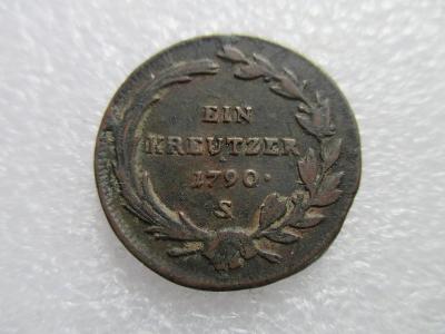 RU 1 krejcar 1790  S - Josef II.