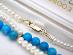 Súprava- perly, polodrahokam, strieborný uzáver - Starožitné šperky
