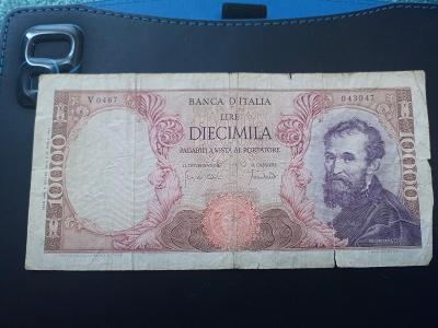 10.000 lire Itálie 1970.