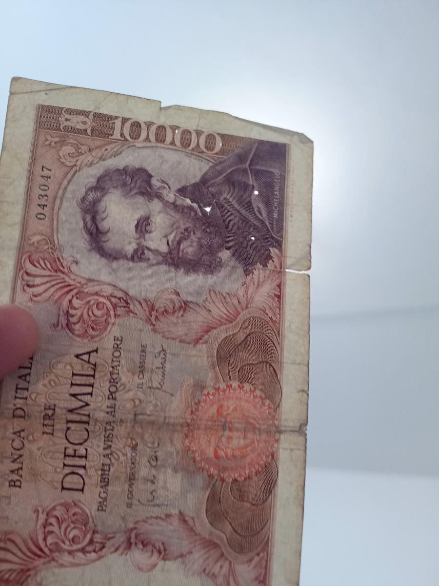 10.000 lire Itálie 1970. - Bankovky