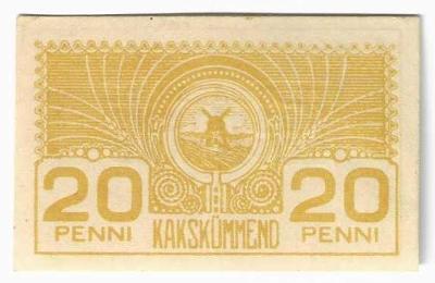 ESTONIA - 20 PENNI - 1919 - XF