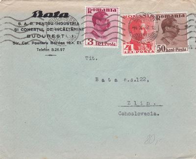 Rumunsko, firemní Baťa Bucuresti 1937 - Baťa Zlín.