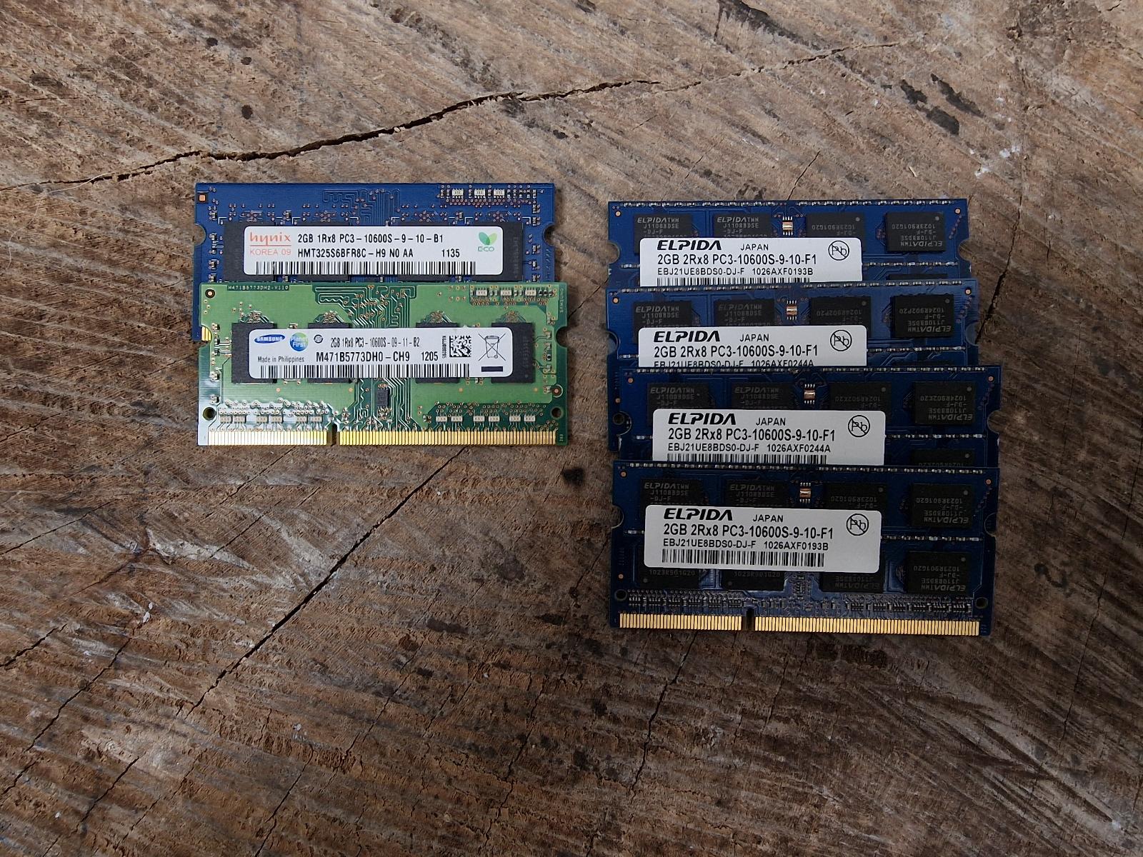 RAM 2GB SO-DIMM DDR3 - 1333MHz - Elpida, Samsung, Hynix - Notebook - Notebooky, príslušenstvo